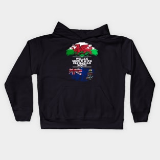 Welsh Grown With Caymanian Roots - Gift for Caymanian With Roots From Cayman Islands Kids Hoodie
